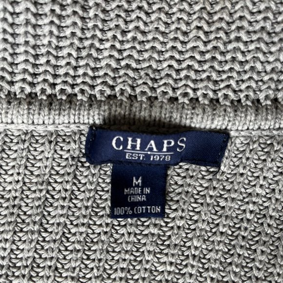 Chaps Fold-Over Collar Cardigan - Picture 3 of 4